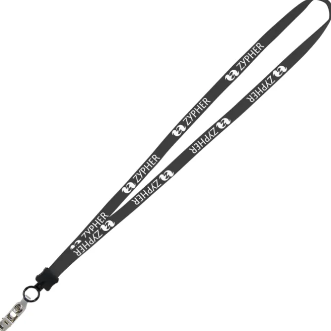 Lanyard - 5/8 inches - 32 inches - Snap with Metal Bulldog Clip