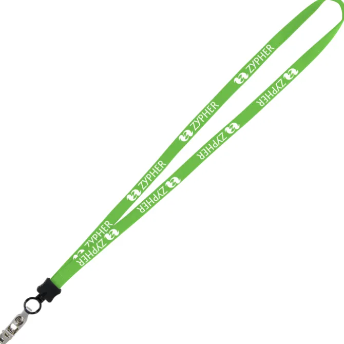 Lanyard - 5/8 inches - 32 inches - Snap with Metal Bulldog Clip