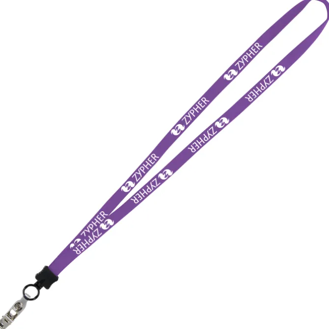 Lanyard - 5/8 inches - 32 inches - Snap with Metal Bulldog Clip