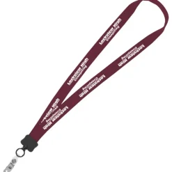 Lanyard - 7/8 inches - 32 inches - Snap with Metal Bulldog Clip