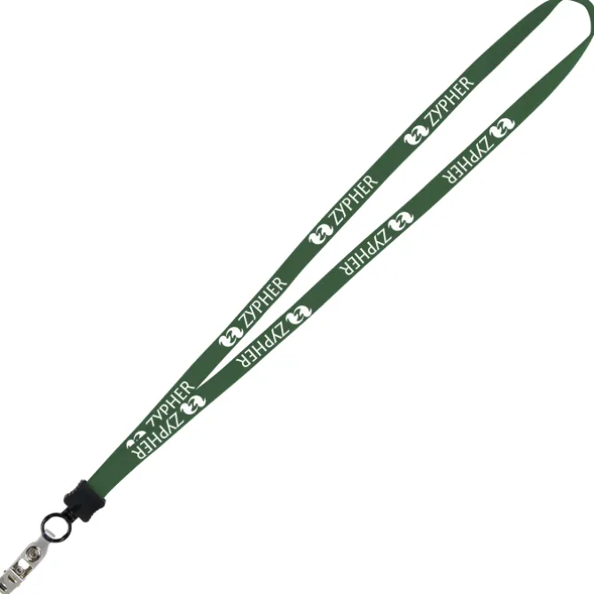 Lanyard - 5/8 inches - 34 inches - Snap with Metal Bulldog Clip
