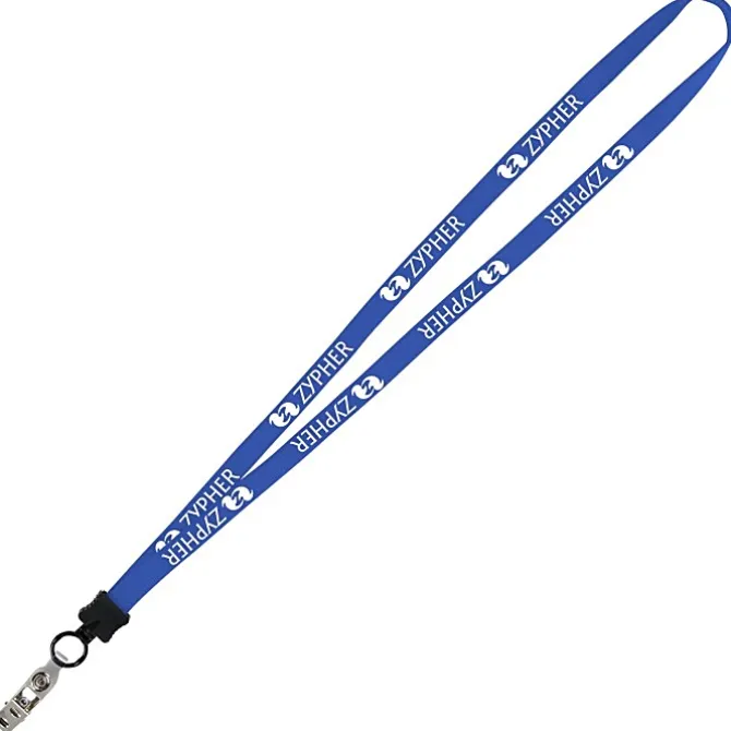 Lanyard - 5/8 inches - 36 inches - Snap with Metal Bulldog Clip