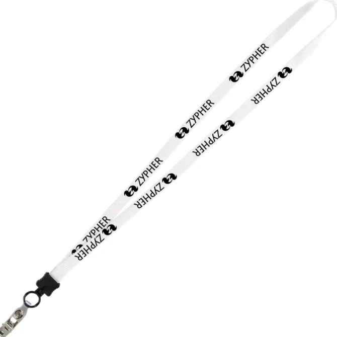 Lanyard - 5/8 inches - 34 inches - Snap with Metal Bulldog Clip - 24 hr