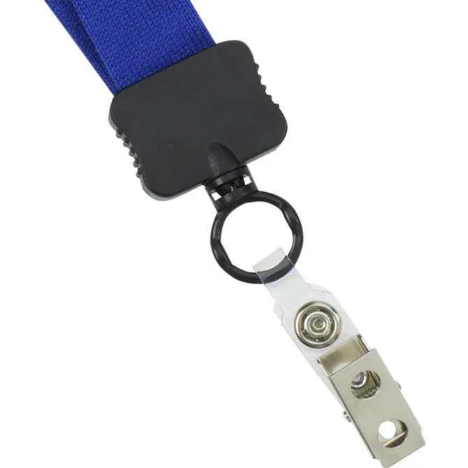 Lanyard - 7/8 inches - 32 inches - Snap with Metal Bulldog Clip - 24 hr