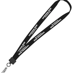 Lanyard - 7/8 inches - 32 inches - Snap with Metal Bulldog Clip - 24 hr