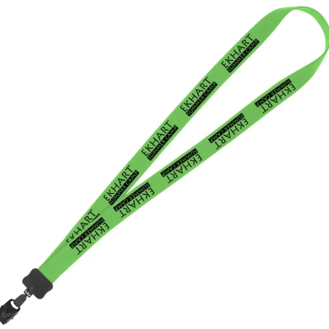 Lanyard - 7/8 inch - 36 inches - Large Metal Bulldog Clip