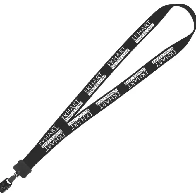 Lanyard - 7/8 inch - 36 inches - Large Metal Bulldog Clip