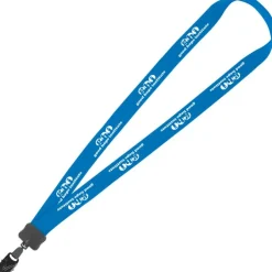 Lanyard - 7/8 inch - 34 inches - Large Metal Bulldog Clip
