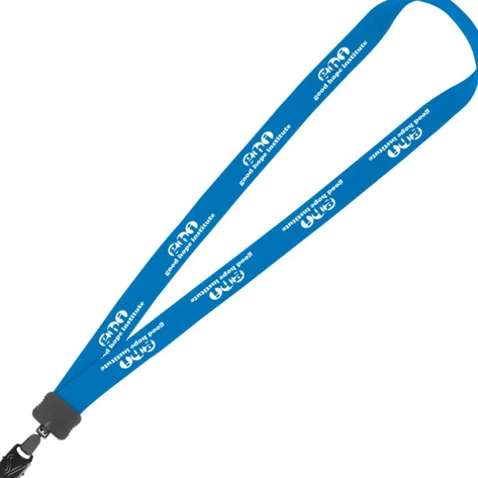 Lanyard - 7/8 inch - 34 inches - Large Metal Bulldog Clip