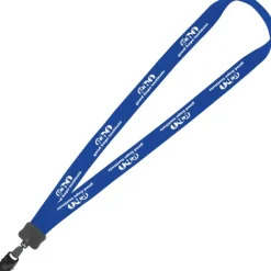 Lanyard - 7/8 inch - 34 inches - Large Metal Bulldog Clip
