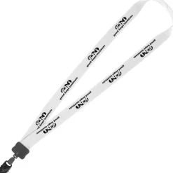 Lanyard - 7/8 inch - 34 inches - Large Metal Bulldog Clip