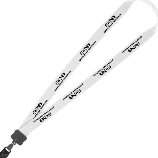 Lanyard - 7/8 inch - 34 inches - Large Metal Bulldog Clip