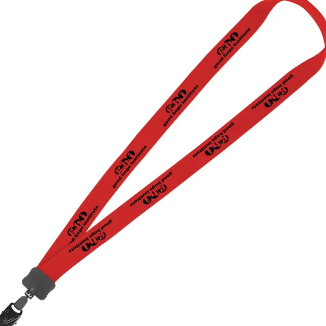 Lanyard - 7/8 inch - 34 inches - Large Metal Bulldog Clip - 24 hr