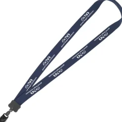 Lanyard - 7/8 inch - 34 inches - Large Metal Bulldog Clip - 24 hr