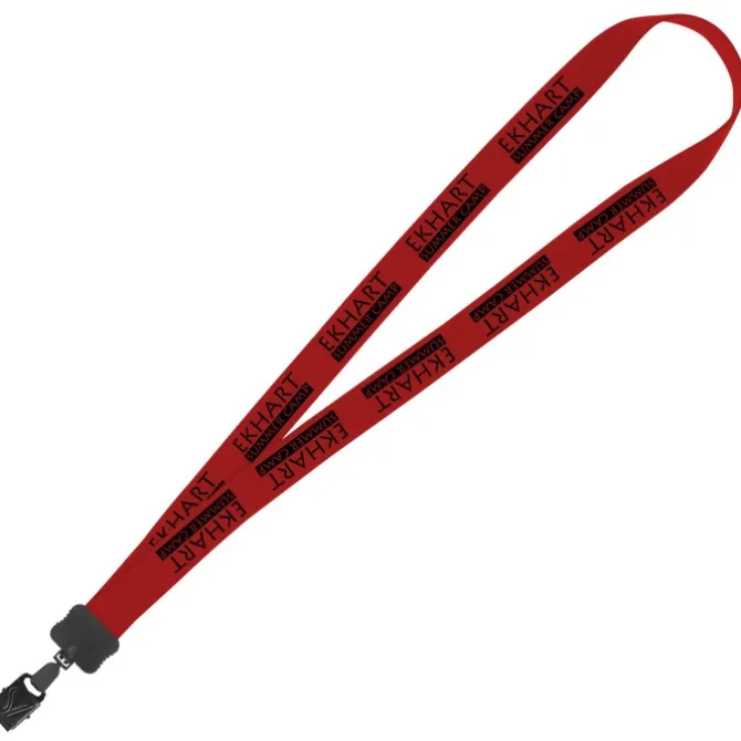 Lanyard - 7/8 inch - 36 inches - Large Metal Bulldog Clip - 24 hr