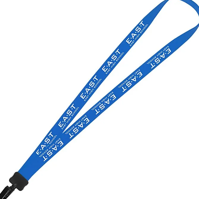 Lanyard - 7/8 inch - 36 inches - Plastic Bulldog Clip