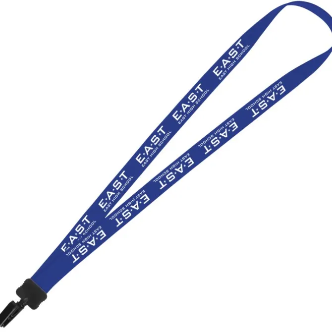 Lanyard - 7/8 inch - 36 inches - Plastic Bulldog Clip - 24 hr