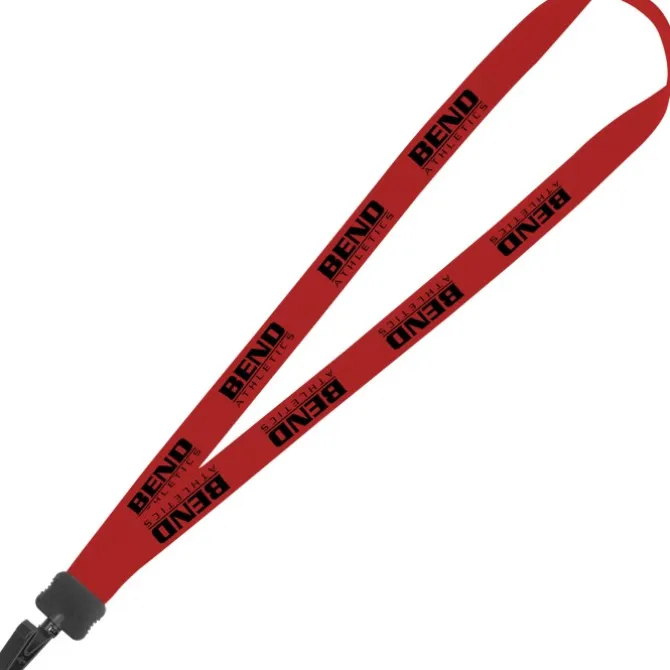 Lanyard - 7/8 inch - 34 inches - Plastic Bulldog Clip - 24 hr