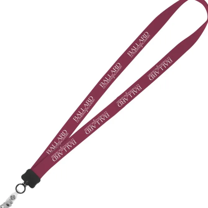 Lanyard - 7/8 inch - 36 inches - Snap with Metal Bulldog Clip