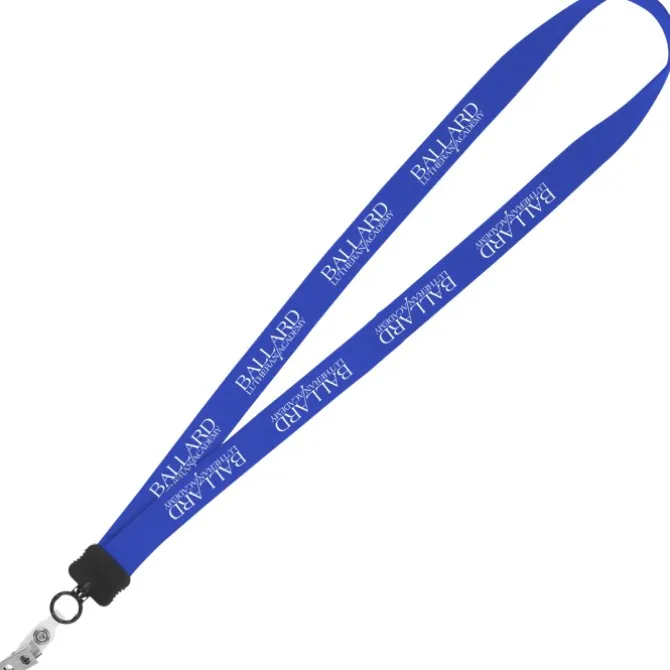 Lanyard - 7/8 inch - 36 inches - Snap with Metal Bulldog Clip - 24 hr