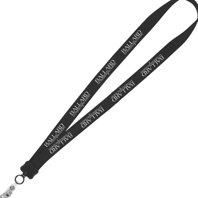 Lanyard - 7/8 inch - 36 inches - Snap with Metal Bulldog Clip - 24 hr