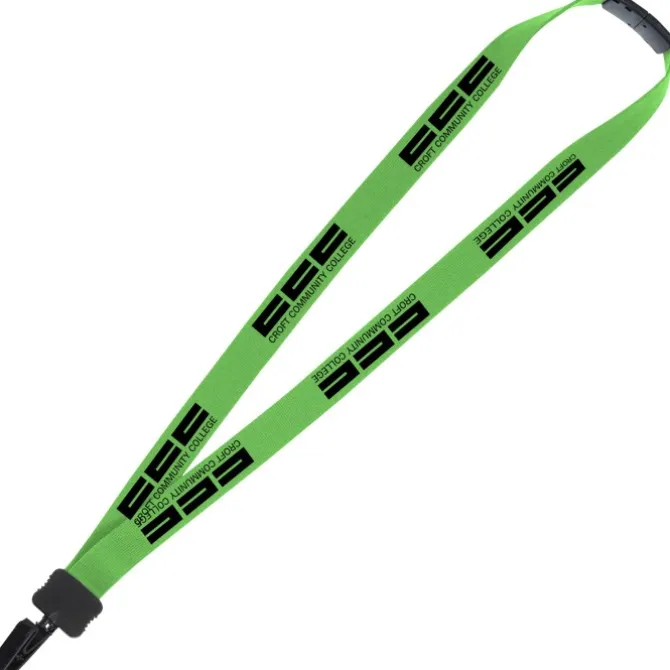 Lanyard with Neck Clasp - 7/8 inches - 32 inches - Plastic Bulldog Clip