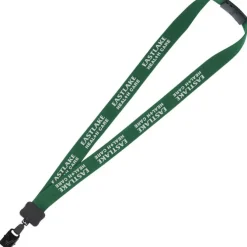 Lanyard with Neck Clasp - 7/8 inches - 32 inches - Large Metal Bulldog Clip
