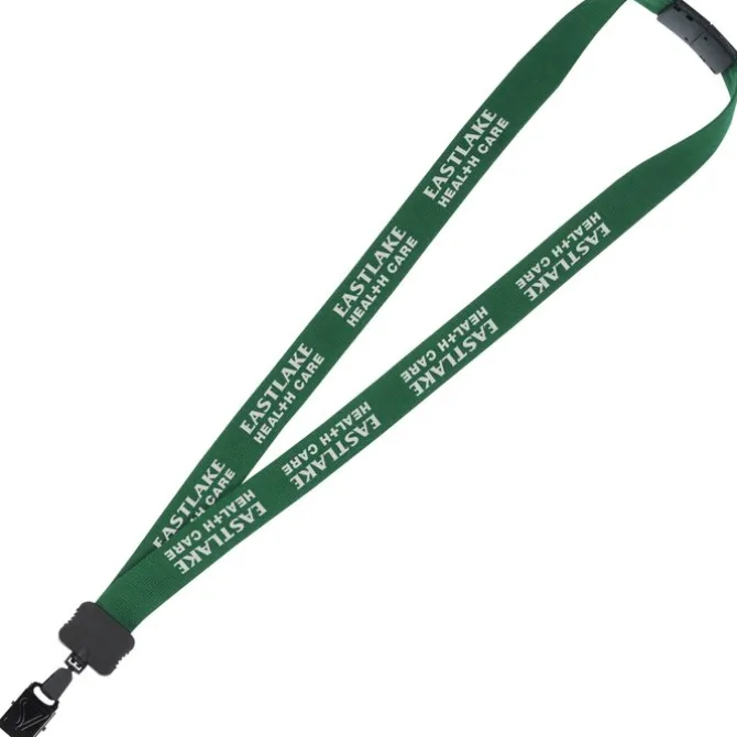 Lanyard with Neck Clasp - 7/8 inches - 32 inches - Large Metal Bulldog Clip
