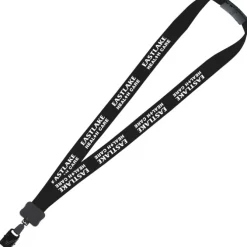 Lanyard with Neck Clasp - 7/8 inches - 32 inches - Large Metal Bulldog Clip