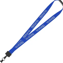 Lanyard with Neck Clasp - 7/8 inches - 32 inches - Large Metal Lobster Claw - 24 hr