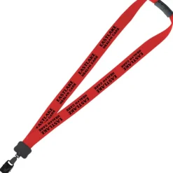 Lanyard with Neck Clasp - 7/8 inches - 32 inches - Large Metal Bulldog Clip - 24 hr