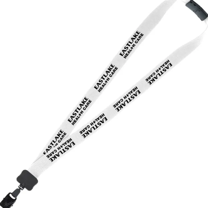 Lanyard with Neck Clasp - 7/8 inches - 32 inches - Large Metal Bulldog Clip - 24 hr