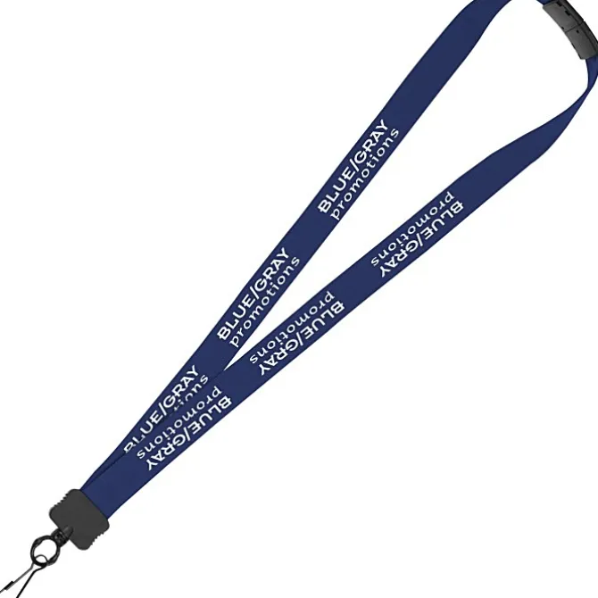 Lanyard with Neck Clasp - 7/8 inches - 32 inches - Metal Swivel Snap Hook - 24 hr