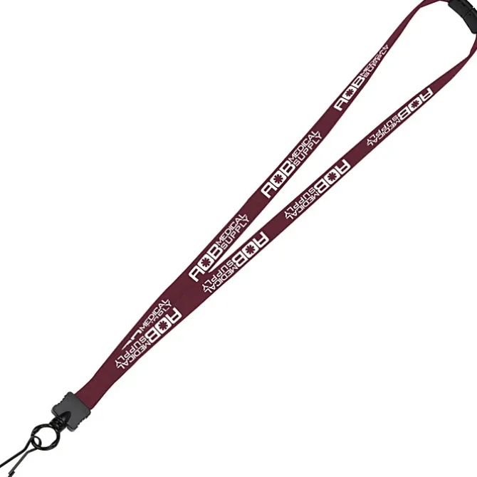 Lanyard with Neck Clasp - 5/8 inch - 32 inches - Metal Swivel Snap Hook