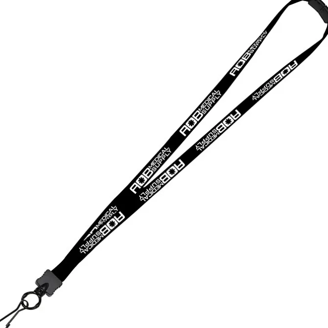 Lanyard with Neck Clasp - 5/8 inch - 32 inches - Metal Swivel Snap Hook
