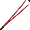 Lanyard with Neck Clasp - 5/8 inch - 32 inches - Plastic Bulldog Clip