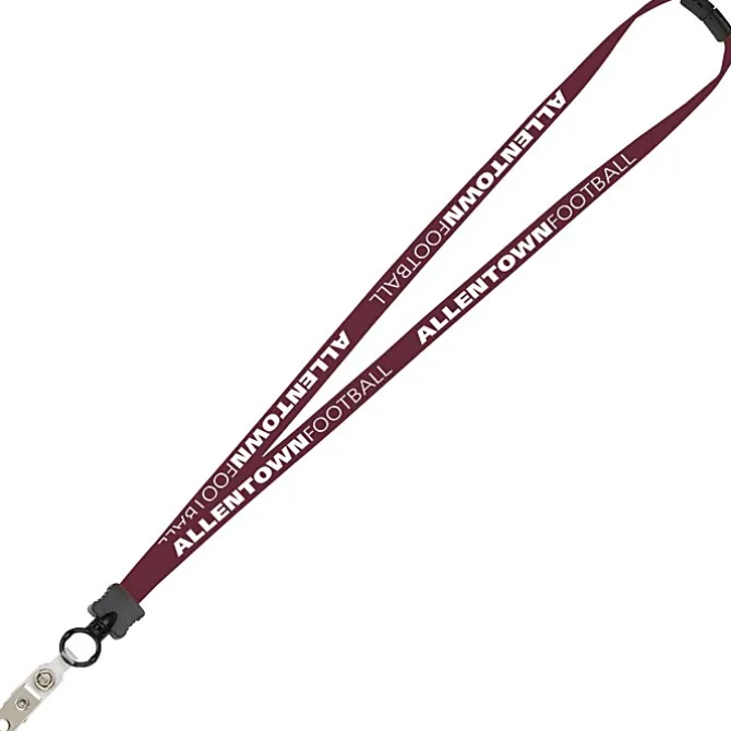 Lanyard with Neck Clasp - 5/8 inch - 32 inches - Snap with Metal Bulldog Clip