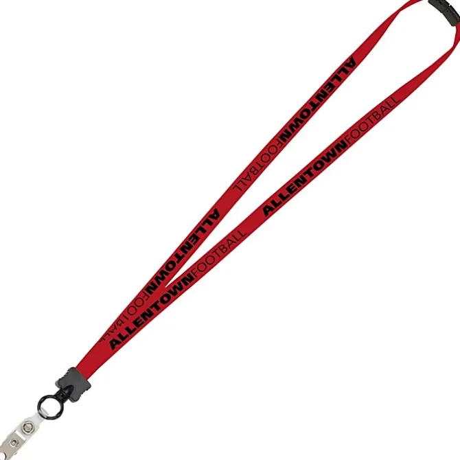 Lanyard with Neck Clasp - 5/8 inch - 32 inches - Snap with Metal Bulldog Clip