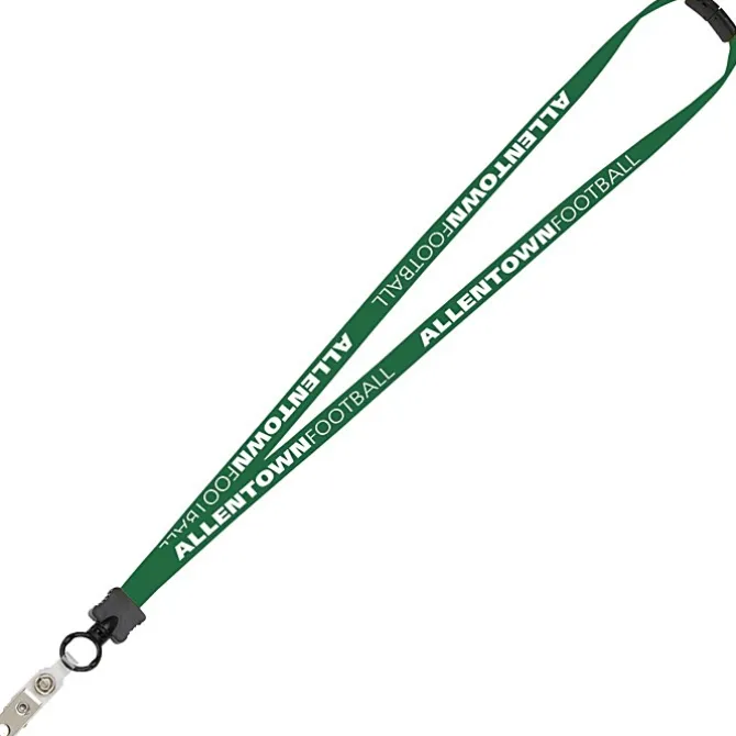 Lanyard with Neck Clasp - 5/8 inch - 32 inches - Snap with Metal Bulldog Clip