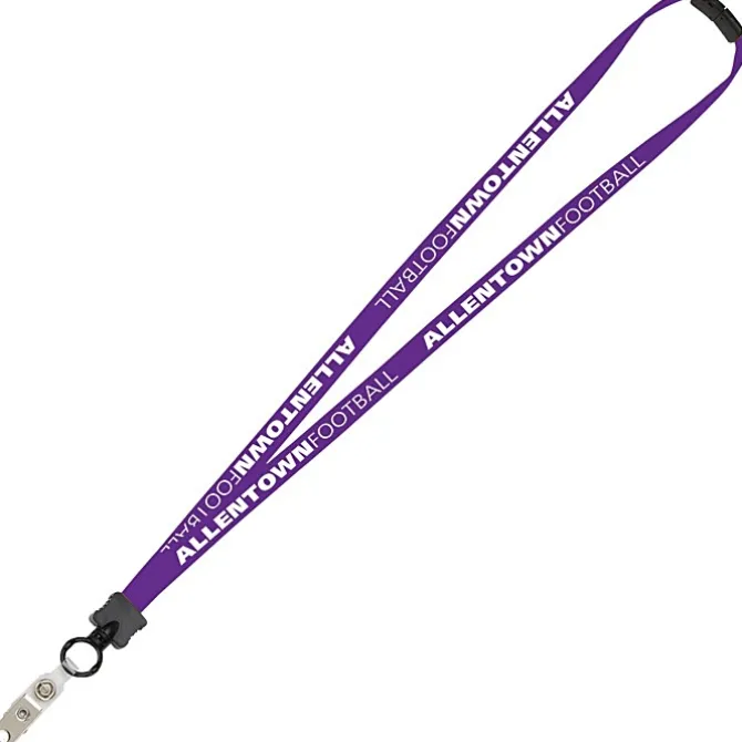 Lanyard with Neck Clasp - 5/8 inch - 32 inches - Snap with Metal Bulldog Clip