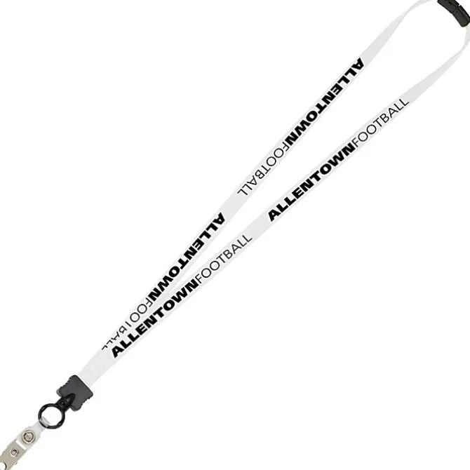 Lanyard with Neck Clasp - 5/8 inch - 32 inches - Snap with Metal Bulldog Clip