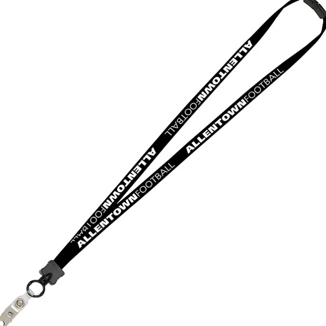 Lanyard with Neck Clasp - 5/8 inch - 32 inches - Snap with Metal Bulldog Clip