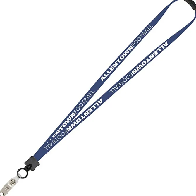 Lanyard with Neck Clasp - 5/8 inch - 32 inches - Snap with Metal Bulldog Clip - 24 hr