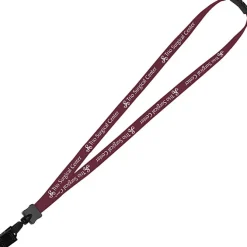 Lanyard with Neck Clasp - 5/8 inch - 32 inches - Large Metal Bulldog Clip