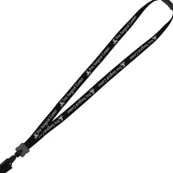 Lanyard with Neck Clasp - 5/8 inch - 32 inches - Large Metal Bulldog Clip