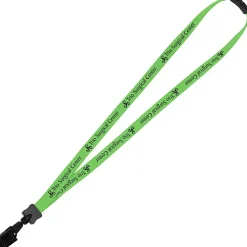 Lanyard with Neck Clasp - 5/8 inch - 32 inches - Large Metal Bulldog Clip