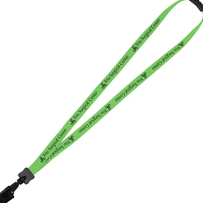 Lanyard with Neck Clasp - 5/8 inch - 32 inches - Large Metal Bulldog Clip