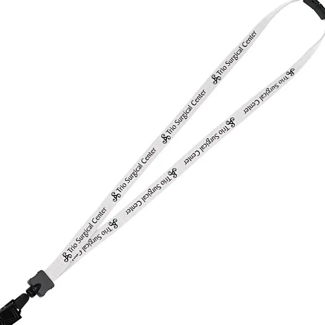 Lanyard with Neck Clasp - 5/8 inch - 32 inches - Large Metal Bulldog Clip - 24 hr
