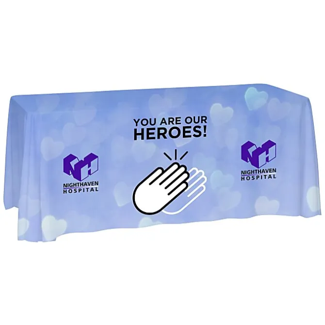 Laser Edge Open-Back Table Throw - 6 feet - Full Color