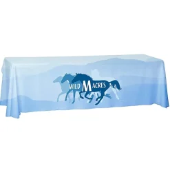 Laser Edge Open-Back Table Throw - 8 feet - Full Color